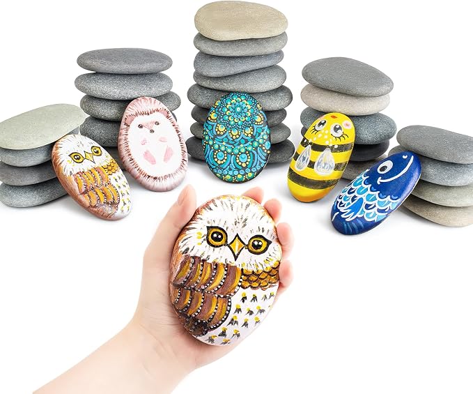 Simetufy 30 Pcs Extra Large 4-5 Inch Rocks by Simetufy