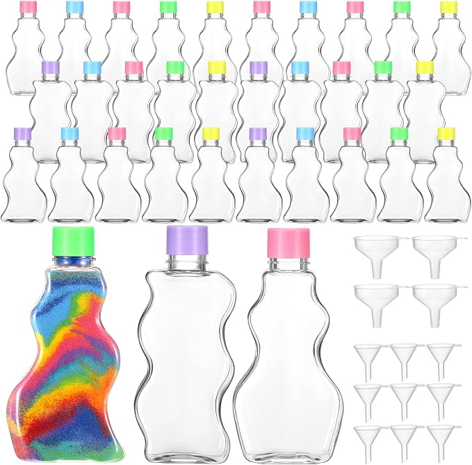 Yaomiao 30 Packs 2.5 oz Plastic Sand Art Bottles by Yaomiao