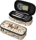 Western Vintage Desert Cactus Cowboy Pencil Case Organizer Big Capacity Pencil by Unknown