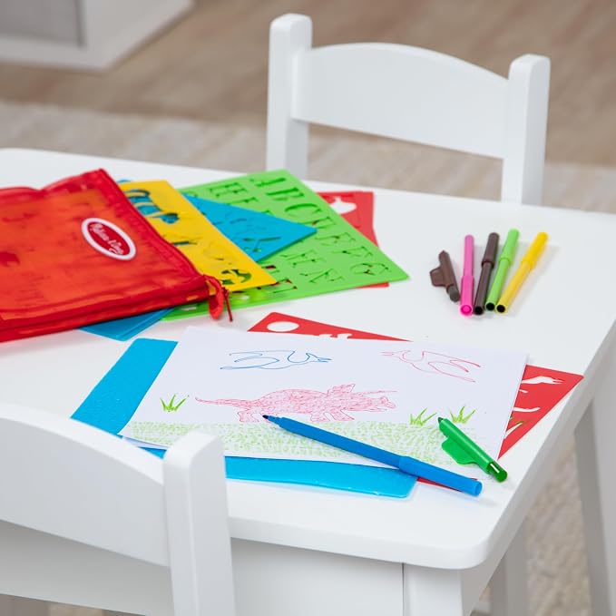 Melissa & Doug Created by Me! Stencil Art Coloring Activity Kit in Storage Pouch - Image 9