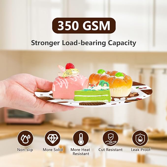 96 Pcs Chocolate Birthday Party Decoration Sweet Chocolate Plates and Napkins - Image 5