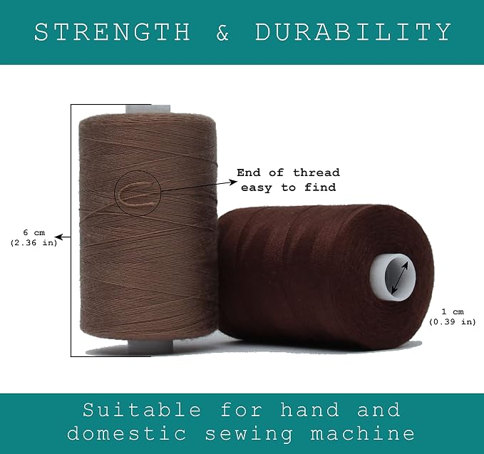 BlesSew Sewing Thread in Brown Color Tones - Image 3