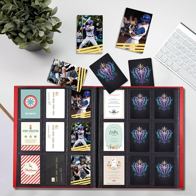 Upgraded 9 Pockets Trading Card Collection Binder, 360 Book Holder Album - Image 6