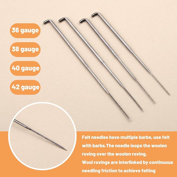 Yizzvb 80Pcs Needle Felting Needles, 4 Sizes Wool Felting Needles, Needle - Image 4