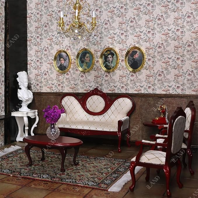 iLAND Miniature Dollhouse Accessories, 4 Dollhouse Picture Frames Set w/ 4 - Image 3