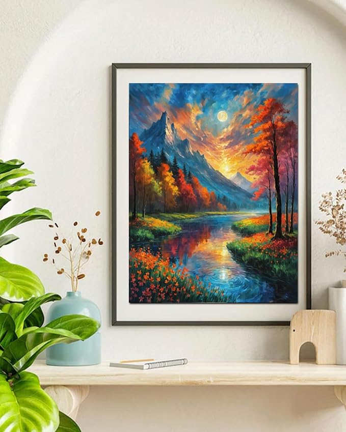 TOCARE Moonlit River Paint by Numbers Kit - Image 6
