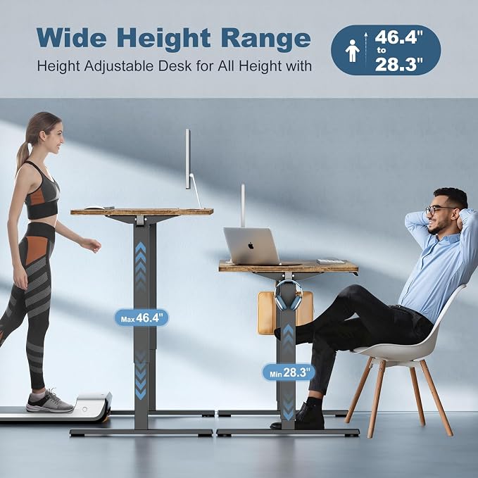 DUMOS 55 Inch Electric Standing Desk Height Adjustable, Sit to Stand Computer - Image 5