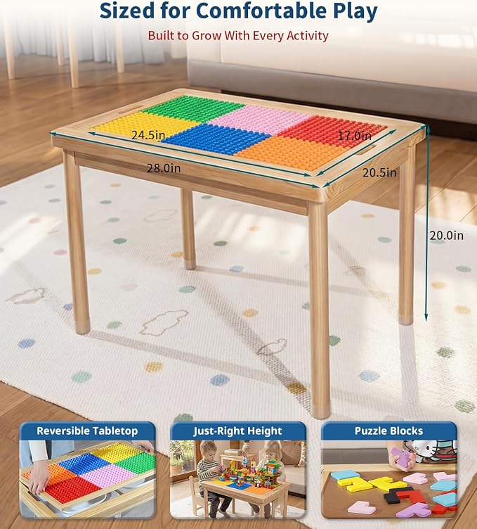 28" Kids Activity Table, Compatible - Image 7
