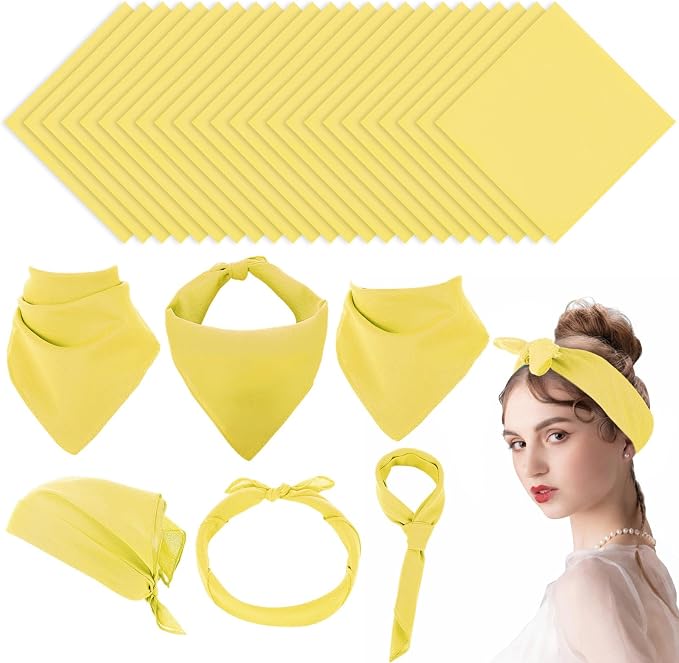 Suhine 100% Cotton Solid Bandanas Blank Bandanas Multifunctional Headband Scarf by Suhine