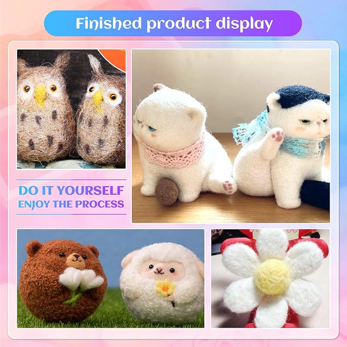 Mayboos Needle Felting Kit, 50 Colors Wool Roving Set - Image 7