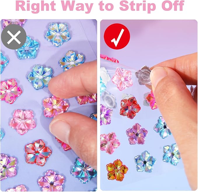 Gem Stickers for Kids Shiny Self Adhesive Stick On Rhinestones Sparkle Jewel - Image 3