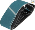 HARFINGTON 4 x 36 Inch Sanding Belts, 5 Pcs 100 Grit Zirconia Abrasive Belt Sander File Belt for Woodworking, Metal Polishing, Knife Sharpener