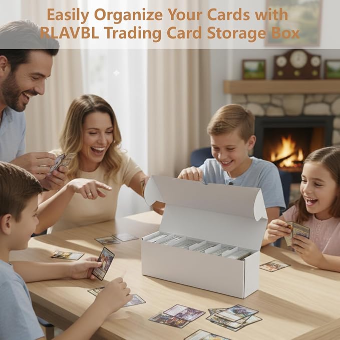 RLAVBL 8-Pack 1100 Count Trading Card Storage Box - Image 6