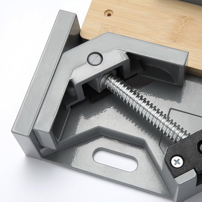 Kosmi Corner Clamps for Woodworking,Right Angle Clamps 90 Degree Single Handle,with Swing Adjustable Jaw Aluminum Alloy Frame Angle Clamp,for Woodworking Welding DIY Photo Frame Vise Holde Tools