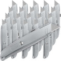 Reginary 20 Pcs Box Cutter Bulk Retractable Utility Knife Heavy Duty Aluminum Alloy Razor Knife for Cardboard Box Carton Opener for DIY, Factory, Home Office(Silver)