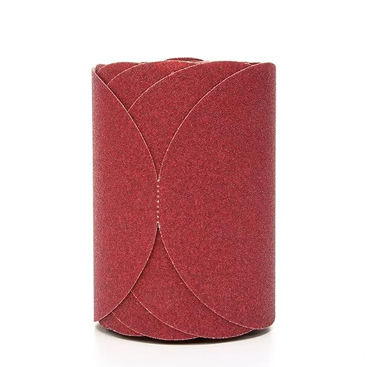 3M Red Abrasive Stikit Disc, 01116, 6 in, P80, 100 discs per roll