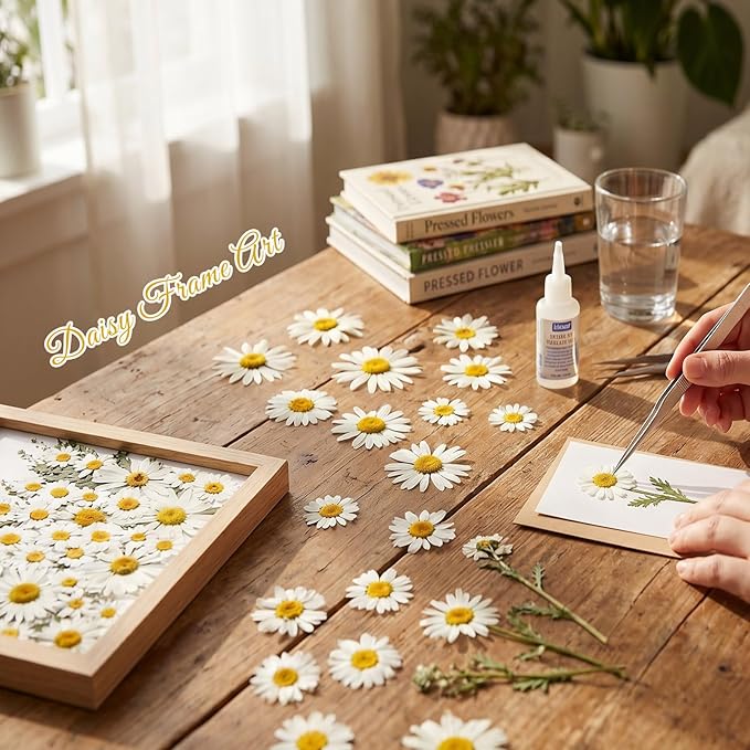 48 Pcs Natural Dried Pressed Daisy Flowers - Image 5