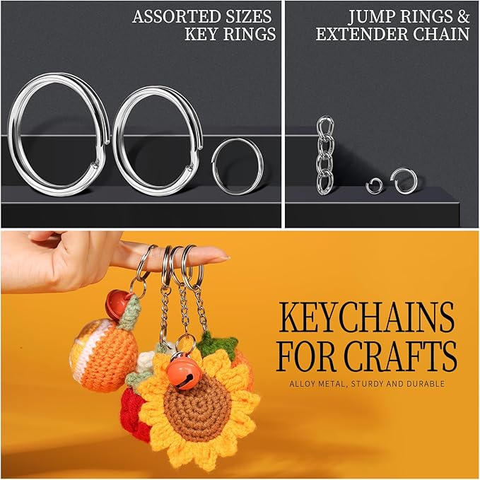 LEOBRO Keychain Making Kit, Well Crafted Sturdy Key Chain Making Kit, Key Chain - Image 5