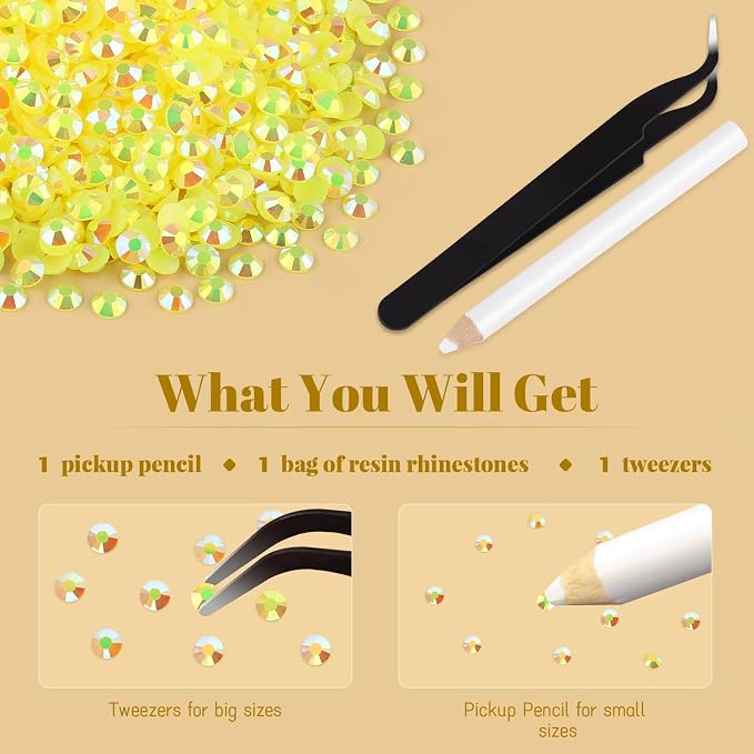 6000PCS 4mm Resin Jelly Rhinestones in Bulk, Bedazzling Flatback Crystals - Image 7