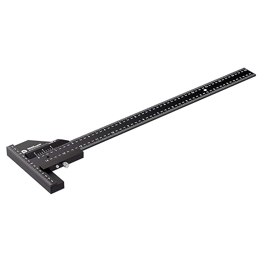 Scriber Gauge – Precision Marking Tool, Measuring Ruler, Layout Square, Thickness Gauge, CNC Aluminum Woodworking Tool for Joinery, Framing, Cabinet, DIY Projects (Old, 14 Inch)