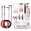 BINTA 25-Piece Silicone Multimeter Leads Kit CAT Ⅲ 1000V 20A with Replaceable Test Probes 4PCS Large/Medium Alligator Clips Tweezer, Professional Leads Kit for Industrial Car Home Electrical Testing