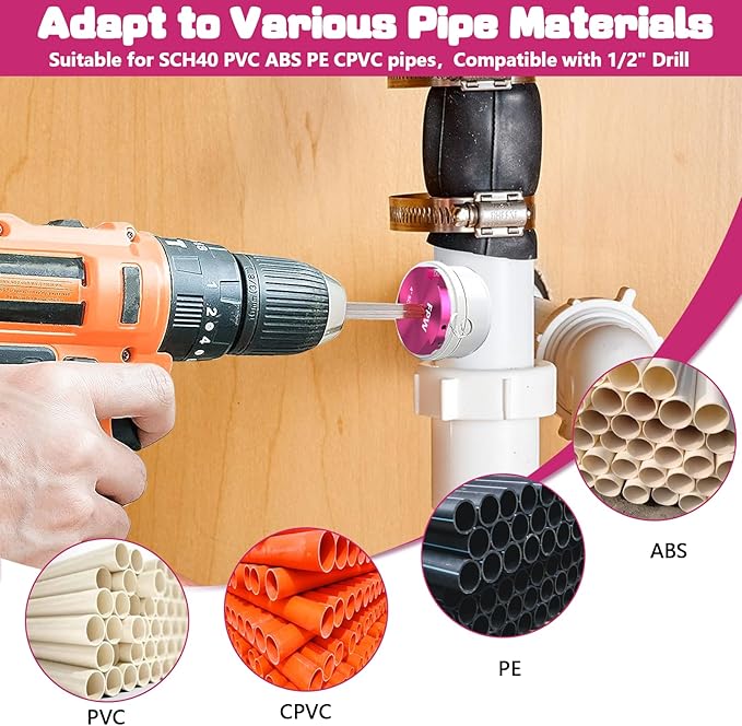 Original Design Patent Triple Inserts 3/4 Inch PVC Pipe Reamer, PVC Fitting Saver, Pipe Tools for Schedule 40
