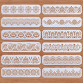ORIGACH 12 Pcs Flower Border Stencil, Ornate Mandala Border PET Stencil Template by ORIGACH