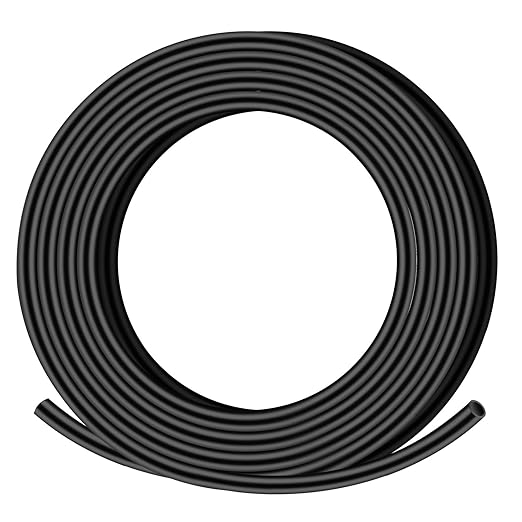 XHF 1/8 Inch 20Ft 3:1 Waterproof Heat Shrink Tubing Roll Marine Grade Adhesive Lined Heat Shrink Tube, Insulation Sealing Oil-Proof Wear-Resistant Black