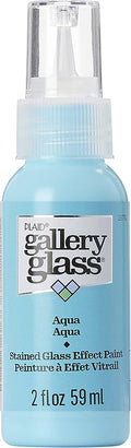 Gallery Glass, Aqua Stained Glass 2 fl oz Brilliant Smooth Finish Paint by GalleryGlass