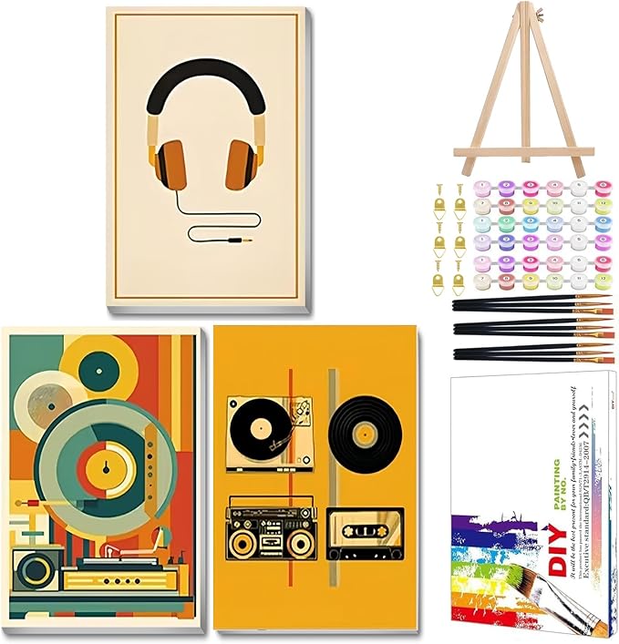 Mandun 3 Pack Paint by Numbers Kit by MANDUN