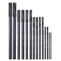 M2 High Speed Steel Premium Chucking Reamer Set, 14 pcs Over and Under Sizes 0.1240'' Thru 0.5010'', Spiral Flute, Enlarge, Smoothing and Finishing Holes