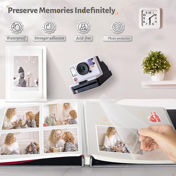 Artfeel Photo Album Self Adhesive Scrapbook, 120 Pages Large Photo Book - Image 2