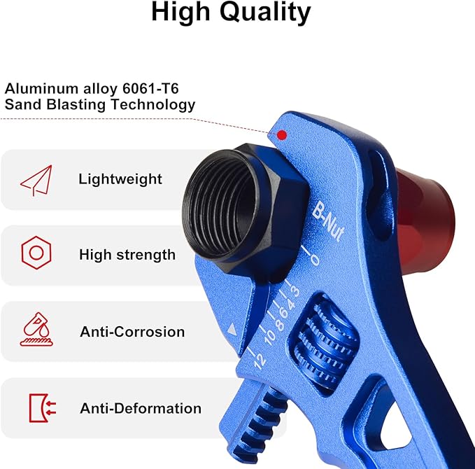 Adjustable 3AN-12AN Adjustable Wrench Spanner Lightweight for AN Hose Fitting Aluminum Blue