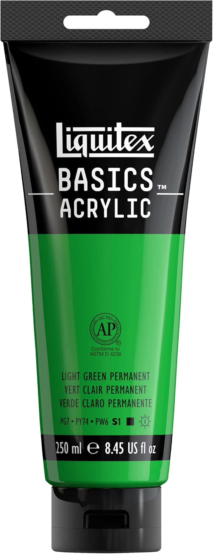Liquitex BASICS Acrylic Paint, 250ml Tube, Light Green Permanent by Liquitex