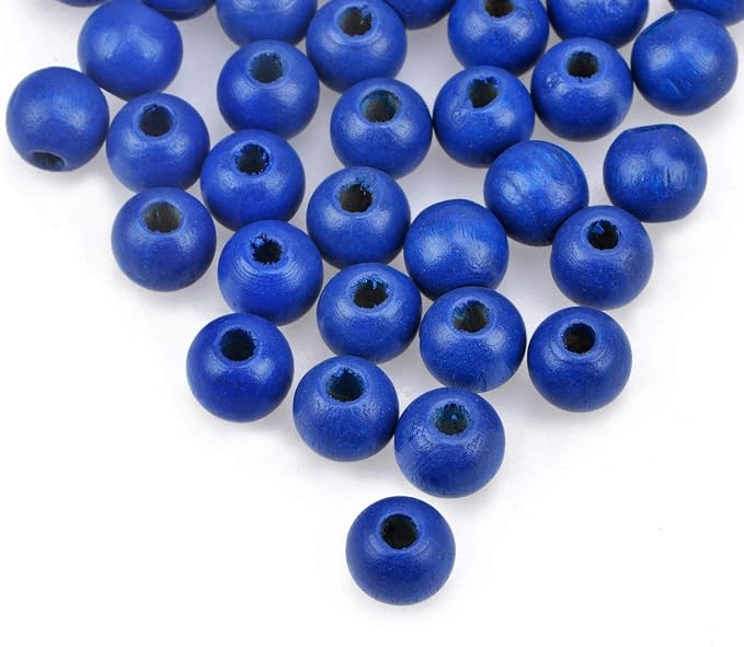 AD Beads Wood Spacer Loose Wooden Craft Beads Big Hole Beads Assorted - Image 4