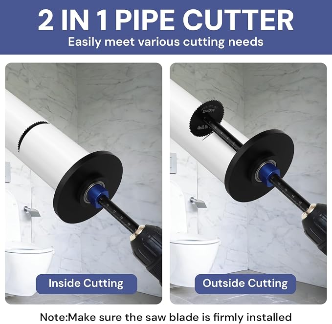 PVC Pipe Internal Cutter Set – 360° Rotating Cutter, adjustable depth gauge - Image 5