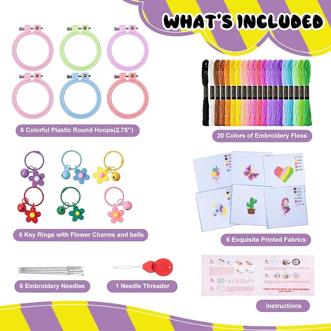 Chuangdi 6 Sets Cross Stitch Kit - Image 2