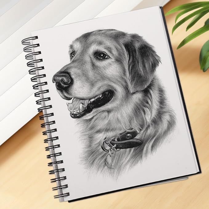 8.5x11inches Hardbound Sketch Book, Spiral Bound Sketch Pad, 80-Sheets 90gsm - Image 6