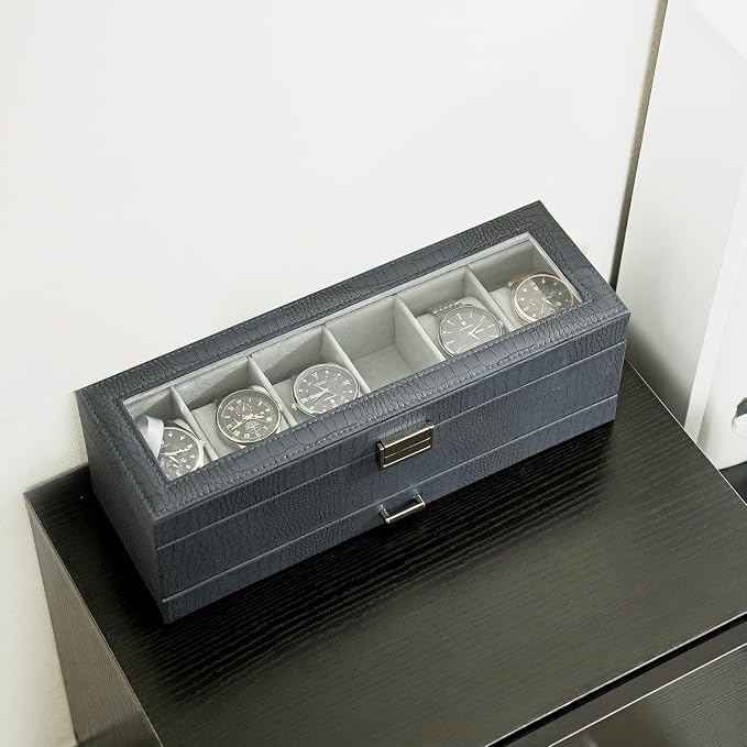 ProCase Watch Box, 6 Slot Watches Display Case - Image 3
