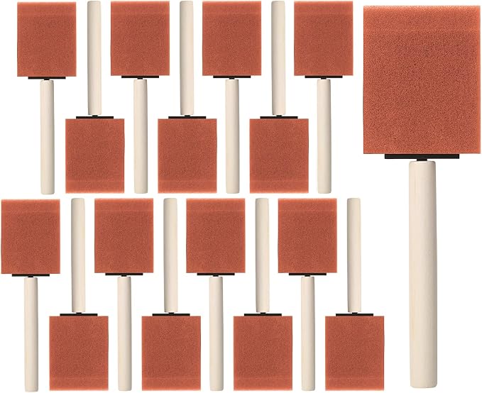 Bates Foam Paint Brushes, 16 Pack, and Mod Podge by BatesChoice