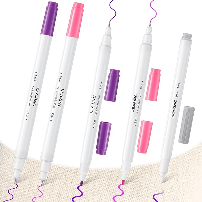 Avenuebool Fabric Markers for Sewing, Disappearing Ink Pen for Fabrics Sewing by Unknown