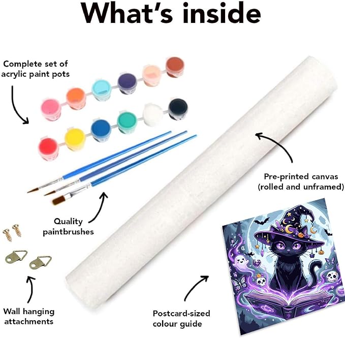 Clendo Magic Cat Paint by Numbers Kit - Image 3