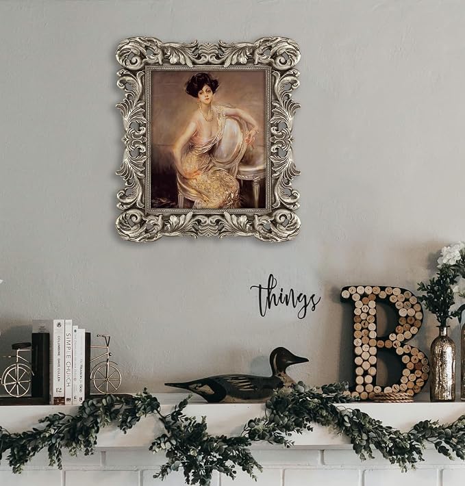 Silver Picture Frame 8x10 Gothic Picture Frames Ornate Vintage | Real Glass - Image 3