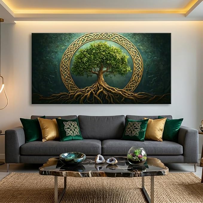 ZESTRILIA Celtic Tree of Life Canvas Wall Art, Timeless Mystical Bohemian - Image 7