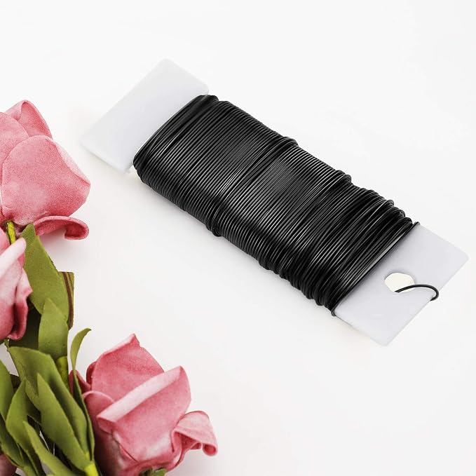Hotop Floral Wire 38 Yards 114 Ft Florist Paddle Wire 22 Gauge Flexible Paddle by HOTOP