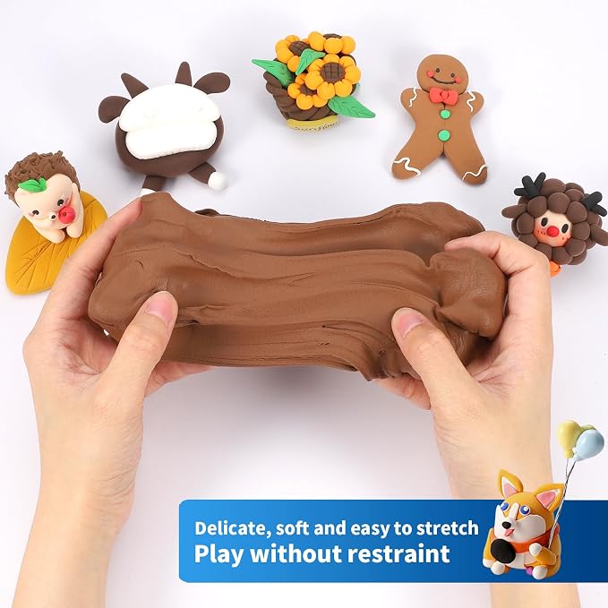 ifergoo Brown Air Dry Clay - Image 2