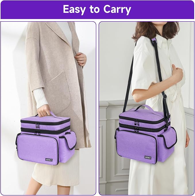 LEFOR·Z Sewing Supplies Organizer Storage Bag, Double-Layer Protable Travel - Image 6
