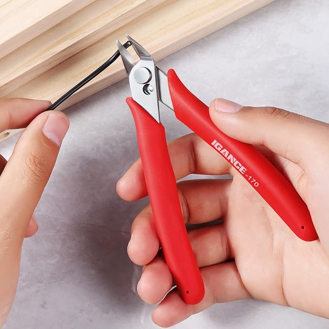 IGAN Wire Flush Cutters, Precision Jewelry Making Cutting Pliers, Micro Wire - Image 6