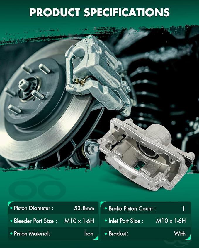 SCITOO Front Left Brake Caliper With Bracket 19B1832 Compatible For Acura EL 1997-2000 For Honda Civic 1996-2011 For Honda Insight 2010-2014