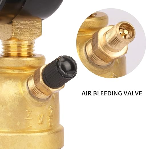 MEASUREMAN 2" Forged Brass Gas Pressure Test Gauge Assembly, 3/4" FNPT Connection, 0-30psi, +/-3-2-3% Accuracy